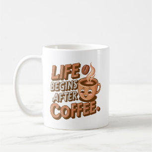 Taza De Café La vida comienza después del café Mug