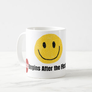 Taza De Café La vida comienza después del primer sorbo Tipograf