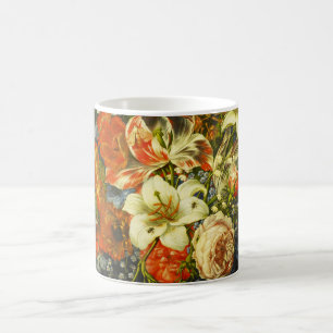 Taza De Café La vida con flores y fruta