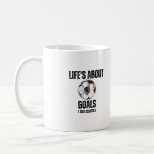 Taza De Café La Vida Consiste En Goles Y Asistencias Divertido 