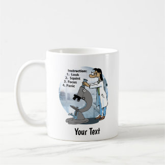 Taza De Café La vida de laboratorio se acerca con zoom