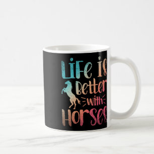 Taza De Café La vida de los animales que viajan a caballo es me