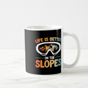 Taza De Café La Vida De Los Gogles De Snowboard Es Mejor En Las