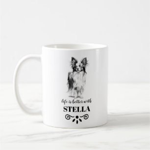Taza De Café La vida de Papillon es mejor con el nombre del per