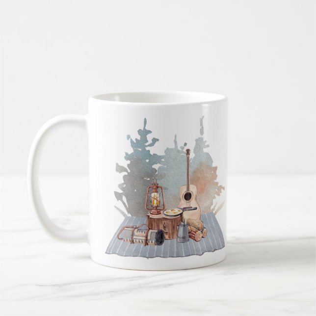 Taza De Café La vida en camping es excelente al aire libre (Izquierda)