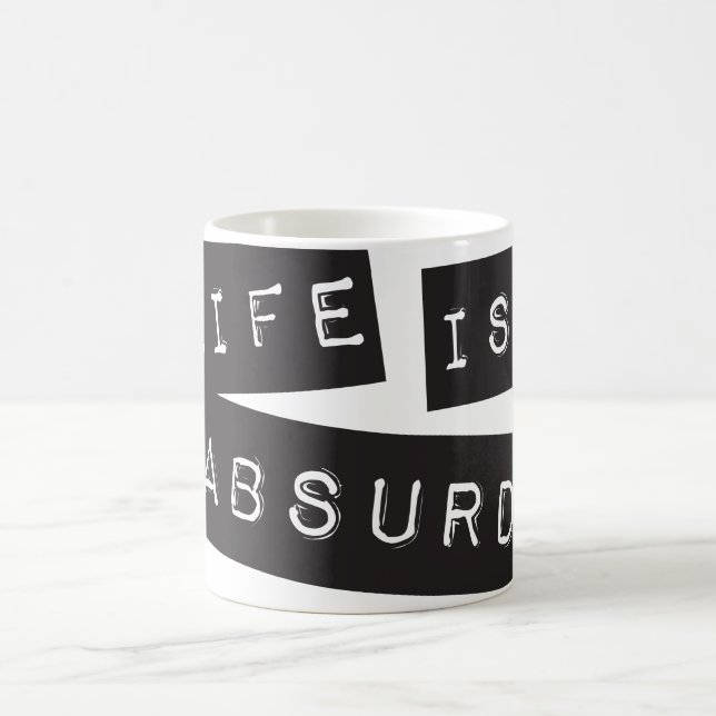 Taza De Café La vida es absurda (Cinta negra) (Centro)