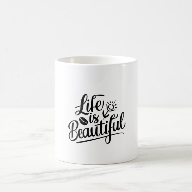 Taza De Café La vida es bella (Centro)