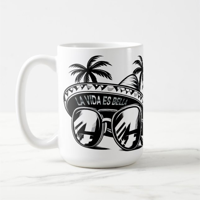 Taza De Café La Vida Es Bella - da Leben ist schön - Spanisch (Izquierda)