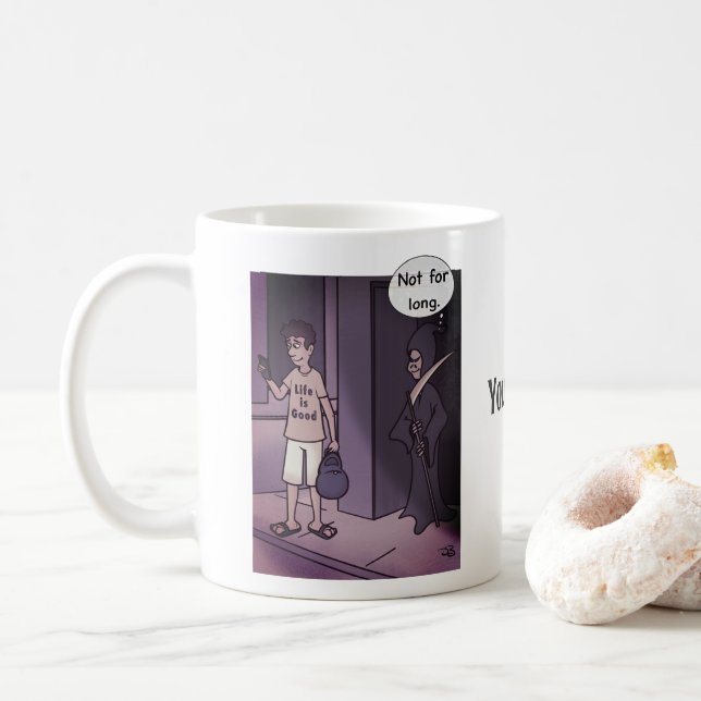 Taza De Café La vida es buena (Con donut)