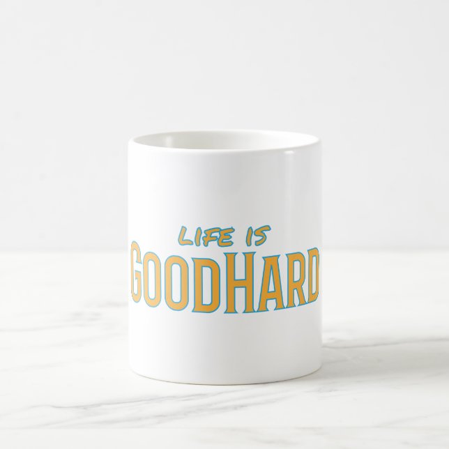 Taza De Café La vida es buena para el café duro (Centro)