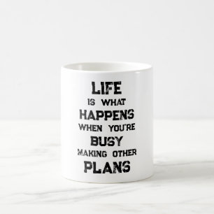 Taza De Café La Vida Es... Cita motivacional divertida