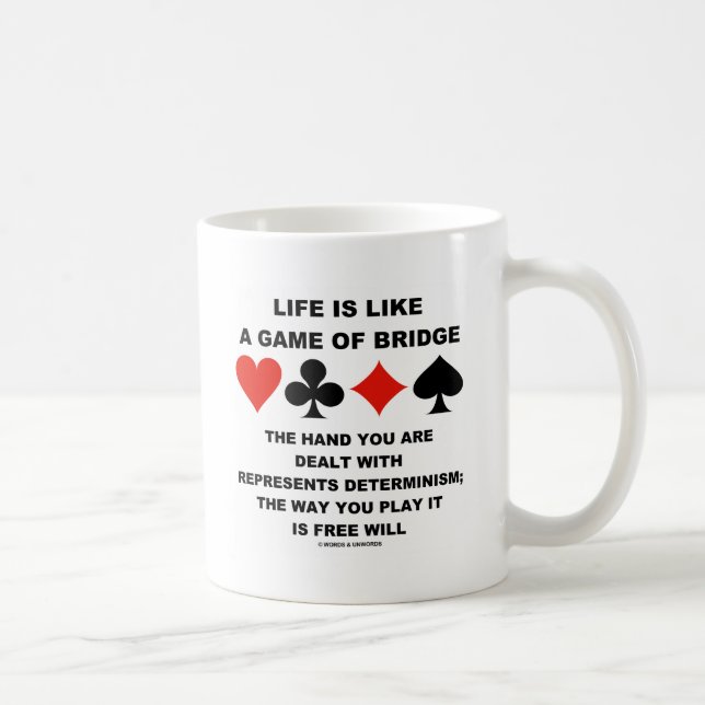 Taza De Café La vida es como el juego del libre albedrío del (Derecha)