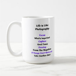 Taza De Café La vida es como la fotografía