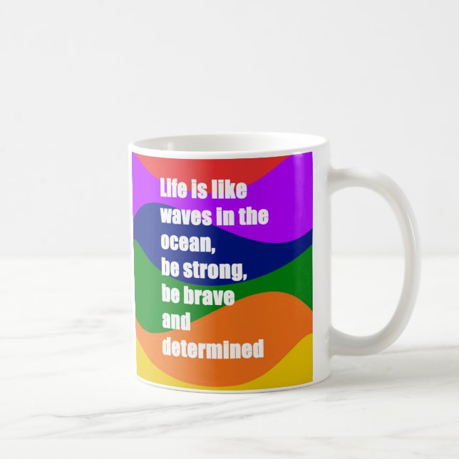 Taza De Café La vida es como las olas (Derecha)