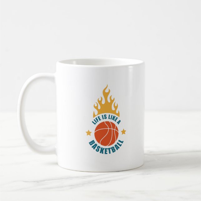 Taza De Café La Vida Es Como Un Baloncesto (Izquierda)