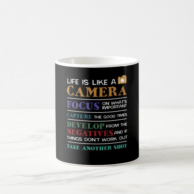 Taza De Café La Vida Es Como Un Fotógrafo De Cámara (Centro)