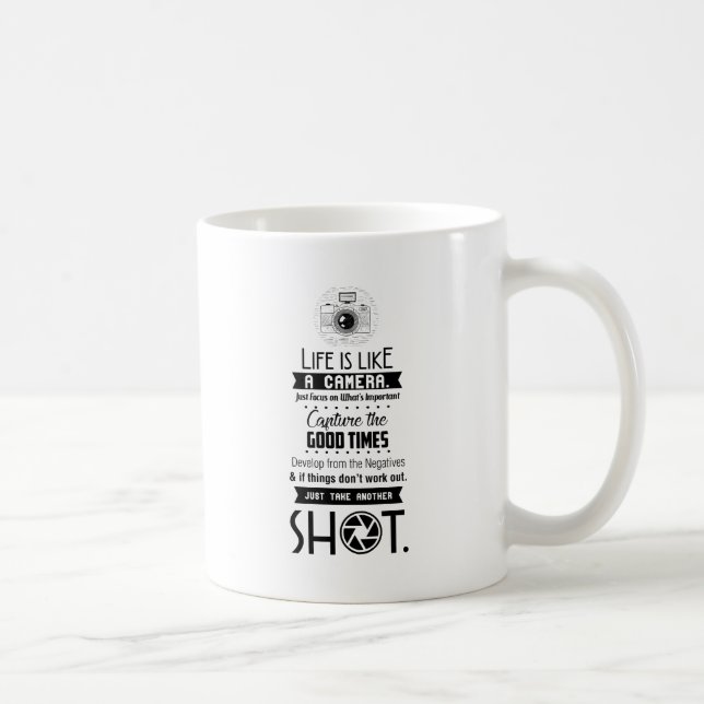 Taza De Café La vida es como una cámara (Derecha)