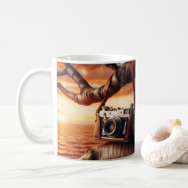 Taza De Café La vida es como una cámara (Con donut)