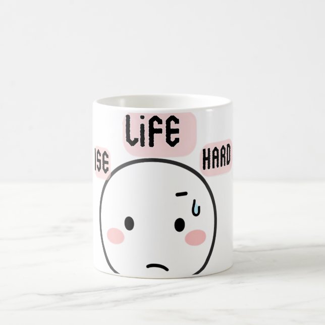 Taza De Café La vida es difícil divertida (Centro)