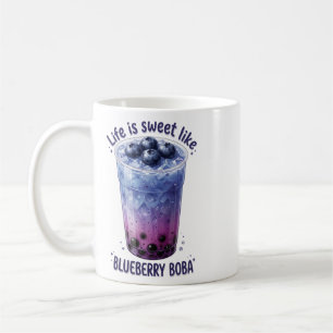 Taza De Café La vida es dulce como Boba de Arándano