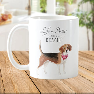 Taza De Café La vida es mejor Beagle