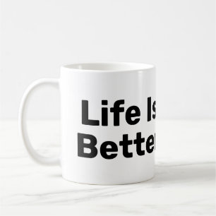 Taza De Café La Vida Es Mejor Con Café Mug