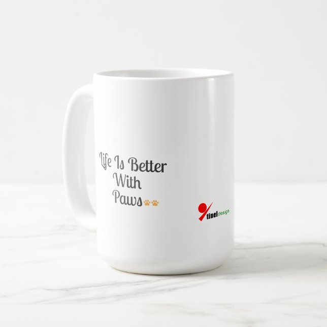 Taza De Café La vida es mejor con patas (Anverso izquierdo)