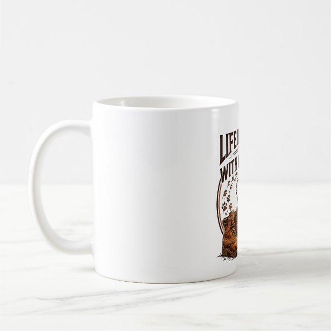 Taza De Café La vida es mejor con perros (Izquierda)