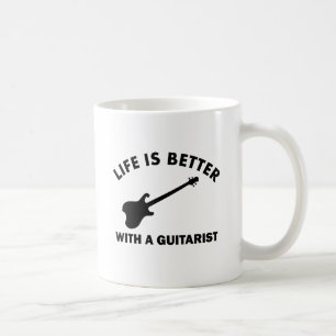Taza De Café La vida es mejor con un GUITARRISTA