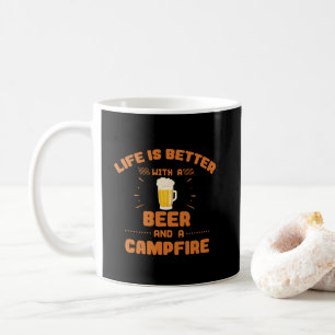 Taza De Café La vida es mejor con una cerveza y una cita de la