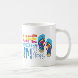 Taza De Café La vida es mejor en chanclas
