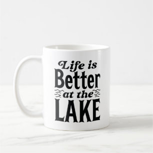 Taza De Café La Vida Es Mejor En El Lago