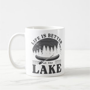 Taza De Café La Vida Es Mejor En El Lago