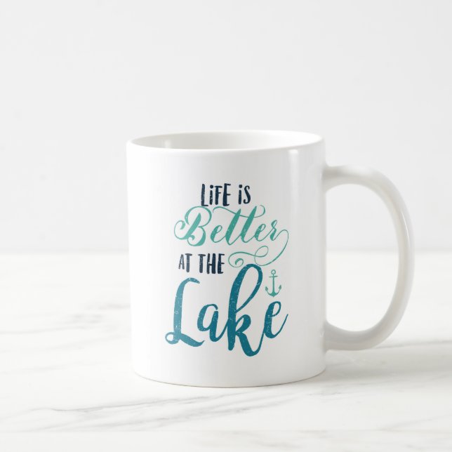Taza De Café La vida es mejor en el lago (Derecha)