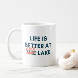 Taza De Café La vida es mejor en el lago Rice