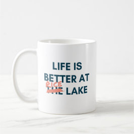 Taza De Café La vida es mejor en el lago Rice
