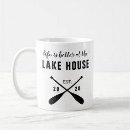 Taza De Café La Vida Es Mejor En La Casa Del Lago Remos