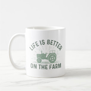Taza De Café La Vida Es Mejor En La Granja