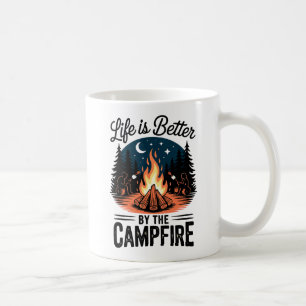 Taza De Café La vida es mejor en la hoguera