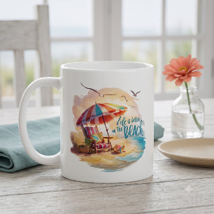 Taza De Café La vida es mejor en la playa