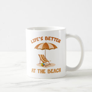 Taza De Café La vida es mejor en la playa