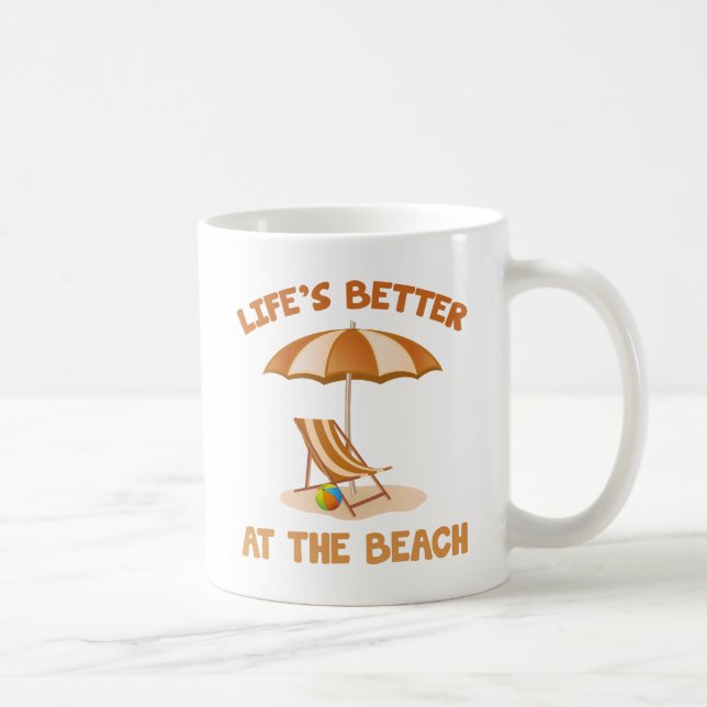 Taza De Café La vida es mejor en la playa (Derecha)