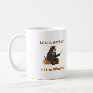 Taza De Café La vida es mejor en los bosques en