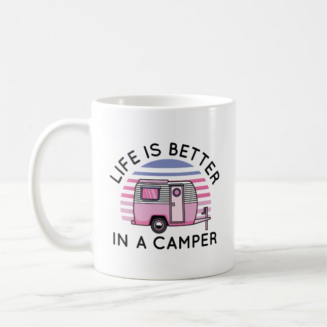 Taza De Café La Vida Es Mejor En Un Camper (Izquierda)