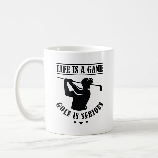 Taza De Café La Vida Es Un Juego El Golf Es Serio (Izquierda)