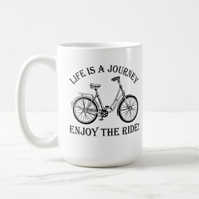 Taza De Café La Vida Es Un Viaje Disfrutar El Paseo (Izquierda)