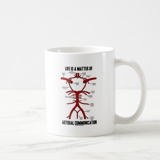 Taza De Café La vida es una cuestión de comunicación arterial (Derecha)