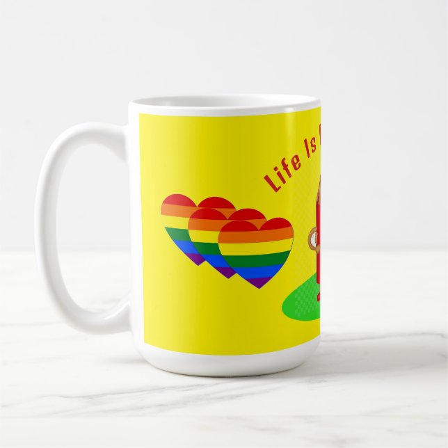 Taza De Café La vida está llena de color (Izquierda)
