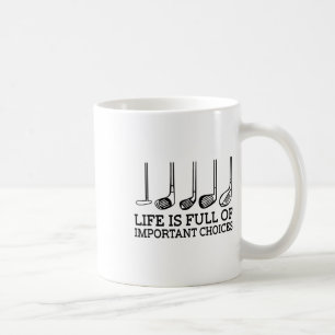 Taza De Café La Vida Graciosa Está Llena De Clubes De Golf De E