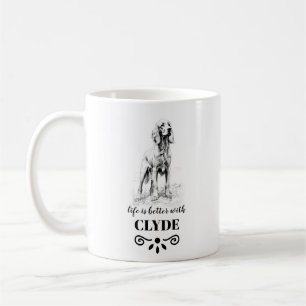 Taza De Café La vida irlandesa es mejor con el nombre del perro